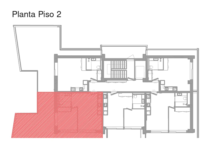 Localização da fração I no piso