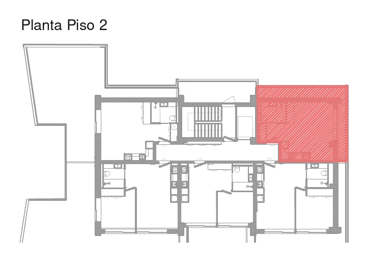 Localização da fração L no piso
