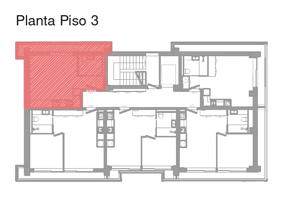 Localização da fração M no piso