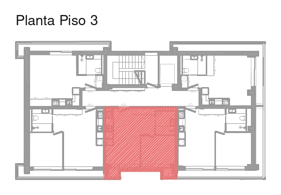 Localização da fração O no piso